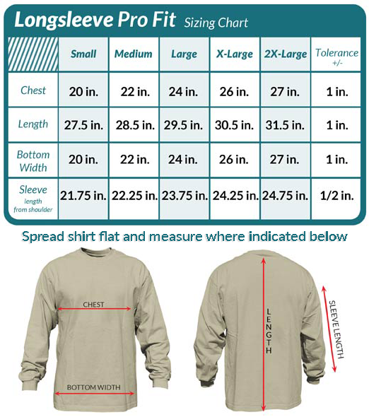 Get your perfect Pro-Fit tees in the more streamlined fit. Check the fit charts first