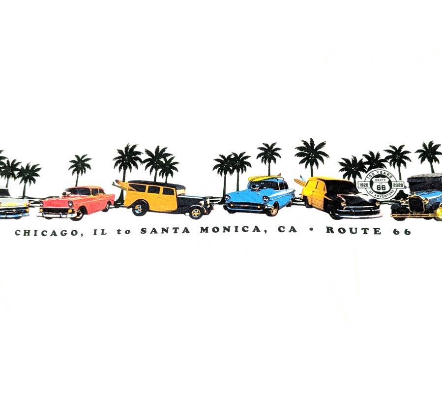 Close-up of California Dreamin' centennial Tee Close-up of California Dreamin' centennial Tee