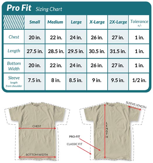 Shirt Size Chart